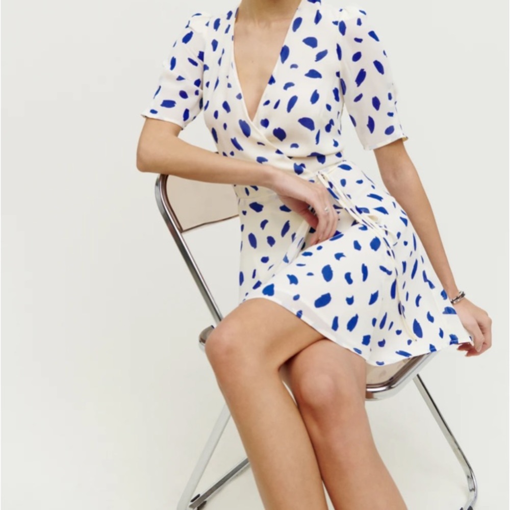 Reformation Lucky Dress in Dalmatian size M NWT